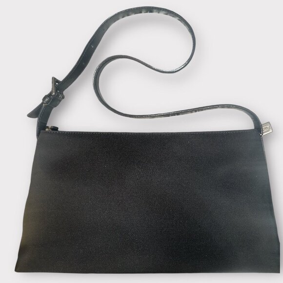 VTG Coach Mercer Shoulder Bag 7406 Black Euro Twill Leather Gunmetal Y2K Handbag - Picture 5 of 10